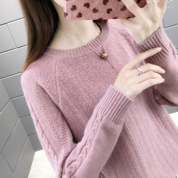 Camisolas femininas 2023 Sweater Women Jumper 9313 Film define o colar de roupas 43 Winter - 4 filas 3 prateleiras no segundo andar