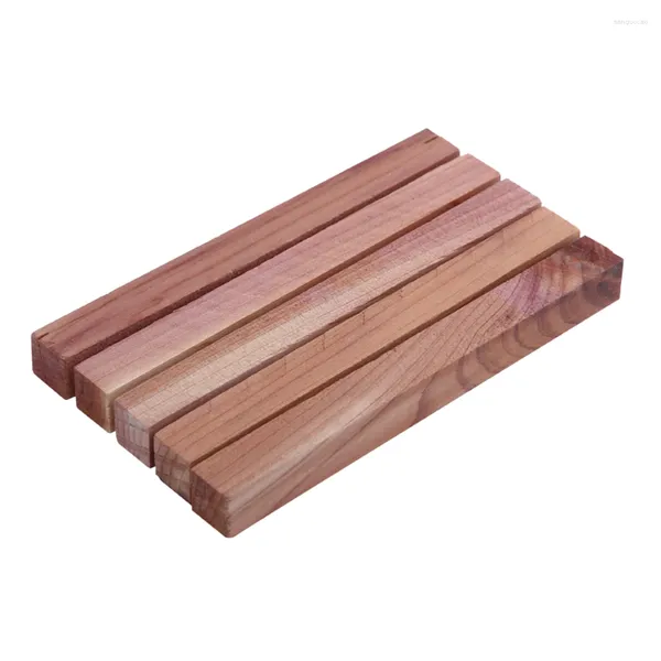 Scatole di archiviazione 10 pezzi Cedar Blocchi di legno Blocco Cassetto del guardaroba per insetto in legno naturale in legno naturale