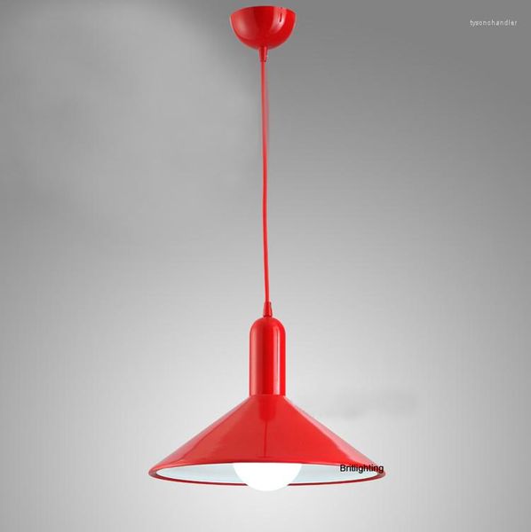 Lâmpadas pendentes Luzes de sombra de alumínio para a sala de jantar Modern Single Hanging Lighting Kitchen Kitchen Fashion Lamp LED LED