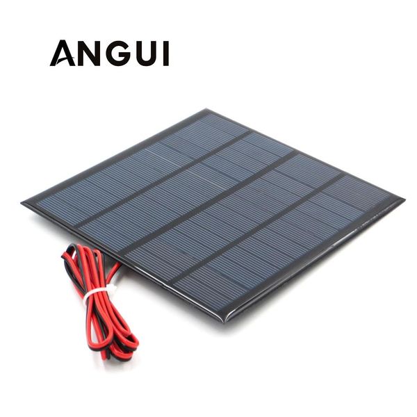 Spieße 6 V 9 V 18V Solarpanel mit 100/200 cm Draht Mini -Solarsystem DIY für Batterie -Handy -Ladegerät 2W 3W 4.5W 6W 10W Solarspielzeug