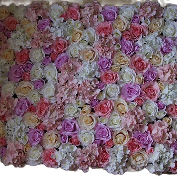 Dekorative Blumen 10pcs/Los künstlicher Seiden Rosenblumblum Wand Hochzeit Kulisse Dekoration Runner Bühne Tongfeng