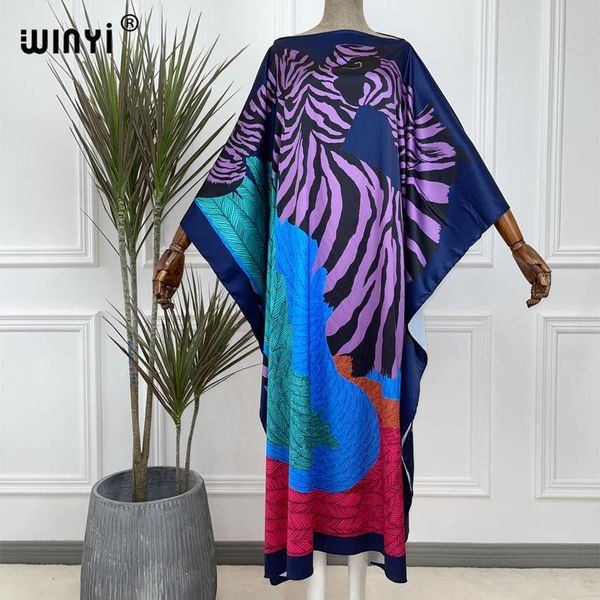 Vestido de banho do Oriente Médio Dashiki Impressão Bohemia hijab solto elegante muçulmano abaya bazin robe vestido broder riche sexy lady party maxi praia