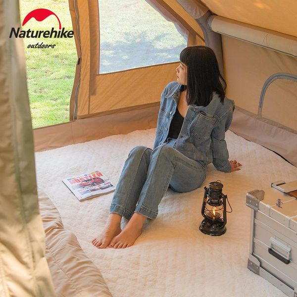 Tapete Naturehike Multipessoa Acampamento Ao Ar Livre Algodão Lã Quente Moistureproof Pad Tapete Portátil Almofada de Dormir Colchão