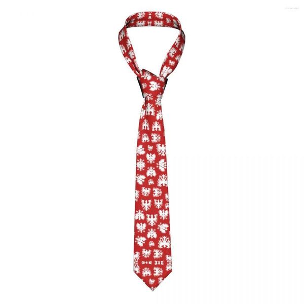 Laço amarra polonês falcão águia no dia vermelho dyngus homem encontra de gravata skinny polyster 8 cm amarre estreito no pescoço para homens diariamente wear cravat party