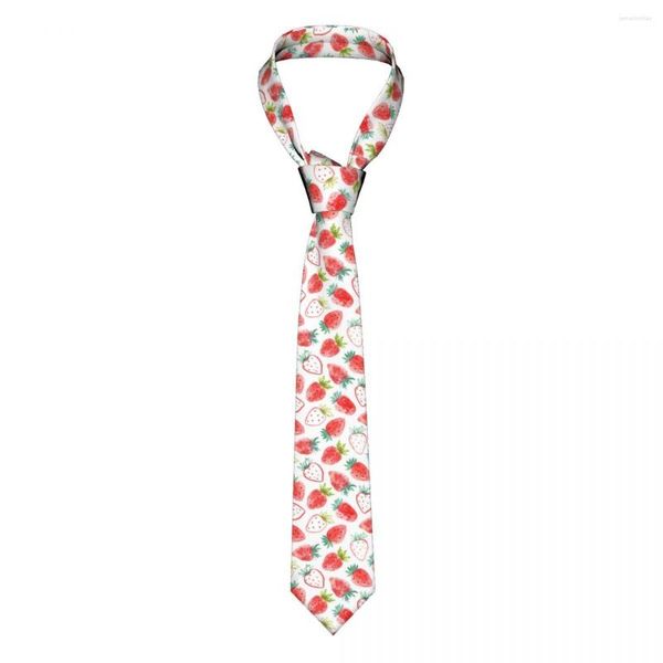 Papite toni cartone animato frutta fragola dolce cravatta da cravatta slim poliestere 8 cm cravatta stretta per accessori per camicia regalo cravat