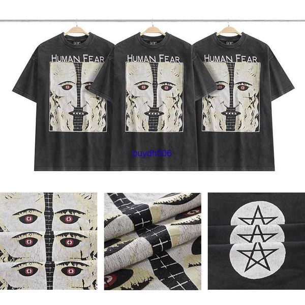 229n magliette da uomo Saint Michael's Five Star White Ghost Old Stamp Stampa High Street Trendy Brand Sheated Neck Round Cock Short Short Shirt T-shirt