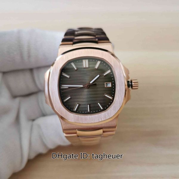 MP Factory Mens Watch Top-Quality-Uhren 40 mm Nautilus 5711/1a-001 Grau 18K Roségold Cal.324SC Bewegung Transparente mechanische Automatik für Männer Armbanduhren