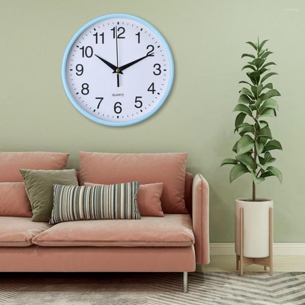 Relógios de parede relógio moderno leia fácil e elegante rodada precisa para uma bateria de tempo de tempo fácil de ler operada