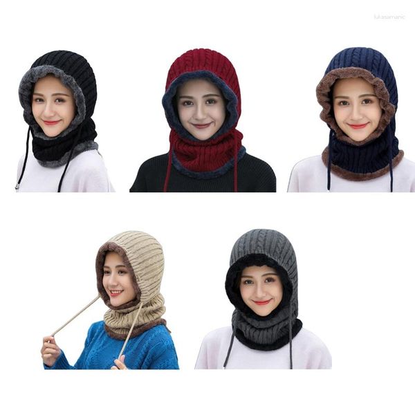 Beralar Örme Balaclava Rüzgar Dirençli Kış Polar Astar Kayak Yüz Maskesi Unisex için