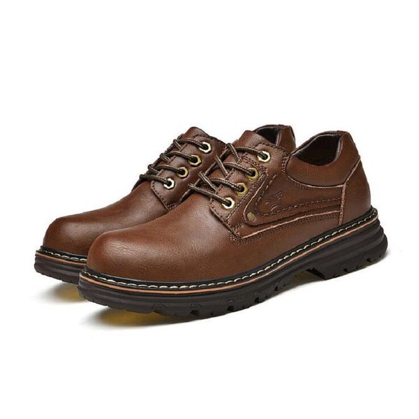 Luxury British Outdoor Mens Oxford Scarpe di fascia alta Scarpe casual in pelle di fascia alta Nuova marca di calzature retrò abbigliamento formale piatti 1aa35