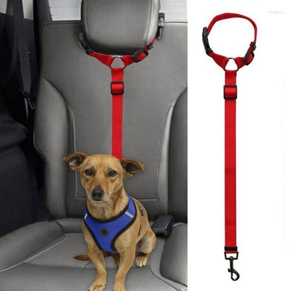 Collari per cani Cintura di sedile per auto per auto da auto Nylon Strong Traveling Safety Cavo Cavo 5 Colori Regolabile Veicolo