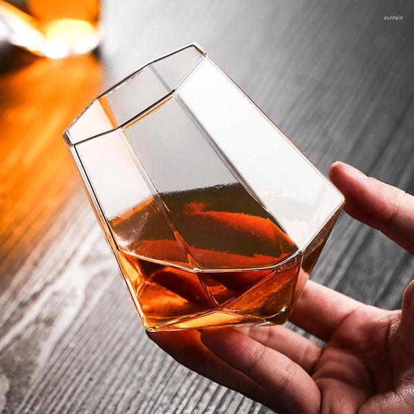 Weingläser Diamantglas Cocktail Whisky kreativer Becher Shake Tasse