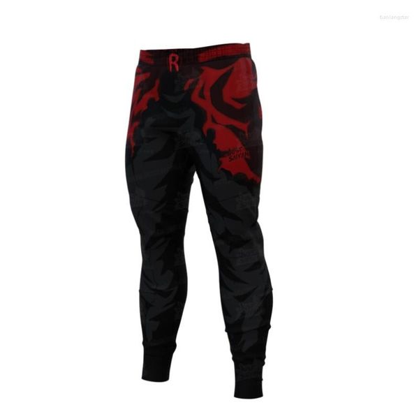 Calça masculina 3D Padrão calças de impressão Men Homens, esportes de fitness de corrida diária e respirável