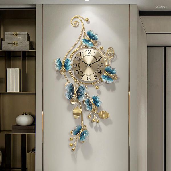 Orologio da parete orologio creativo farfalla atmosfera di lusso arte ristorante decorazione soggiorno meccanismo silenzioso