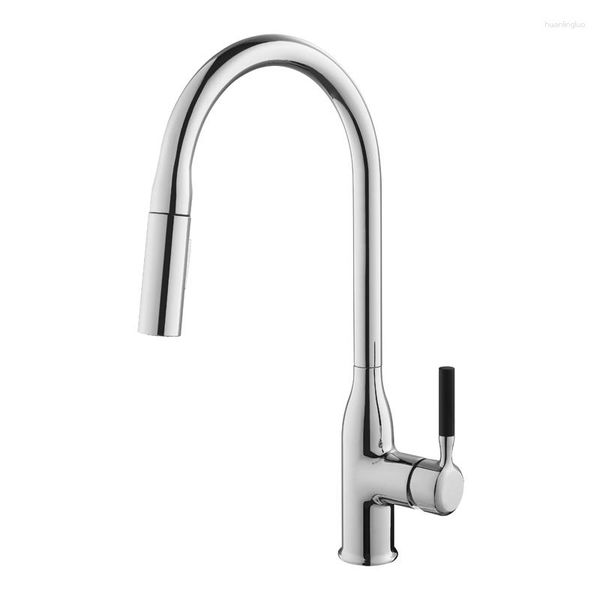 Waschbecken Wasserhähne Küche Wasserhahn Eingang mit hohem Lichtbogen gebürstet Nickel aus rostfreiem Stahl.