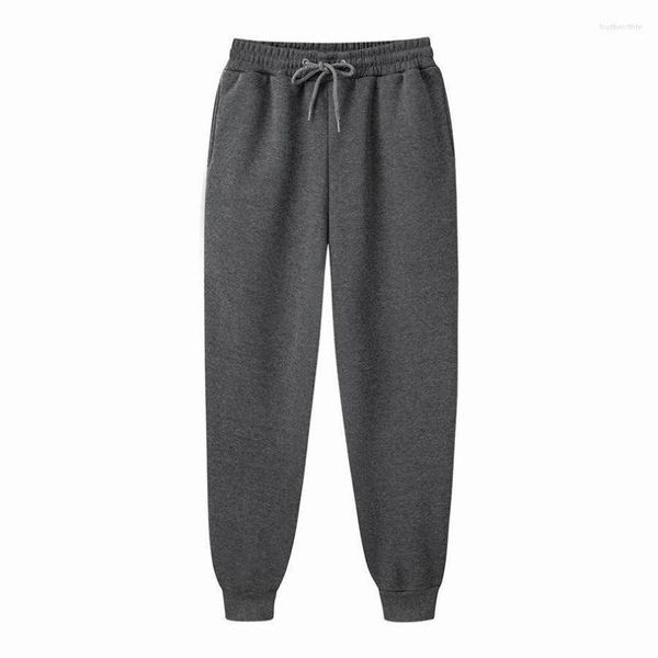 Calça masculina outono de inverno homens mulheres lã de lã de malha de malha.