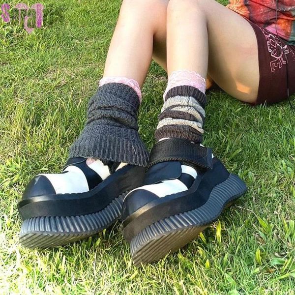 Scarpe Dress Design Y2K Punk Women Pumps Platform Gothic Mary Janes Street Wedges Heels Woman Kawaii Girls Cosplay Lolita