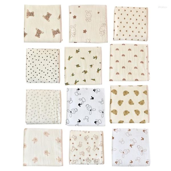 Decken 4 Schicht Baumwollbaby Swaddle Decke kleine Quilts für Säuglingsanschläge weich atmungsaktiv