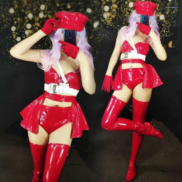 Bühnenbekleidung Gogo Tänzer Kostüm 2023 Nachtclub Body Anzug Weihnachtsfeier Ausführen von Kleid Outfits Erwachsener Jazz Dance