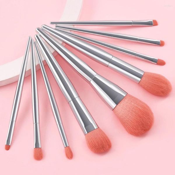 Ben spazzole per il trucco 8pcs set di colori rosa argento Concettore Polvera Occhio di occhiali Evidenziatore Strumenti cosmetici