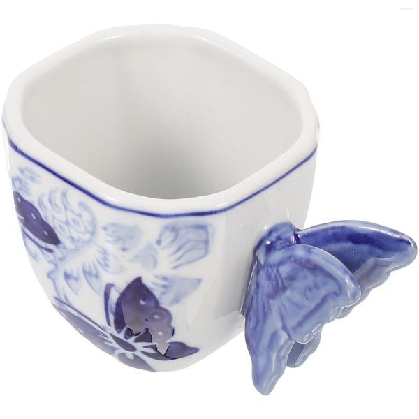 Tazze di piattini piccoli tè tazza di tè tazze decorative farfalla in ceramica in stile cinese