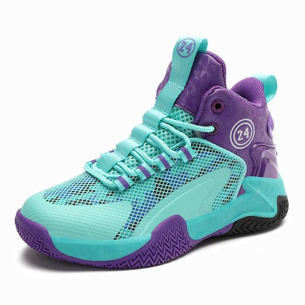 Kids High Top Basketball Shoes Sneakers Joves meninos de meninos Casual Sports Trainers for Children