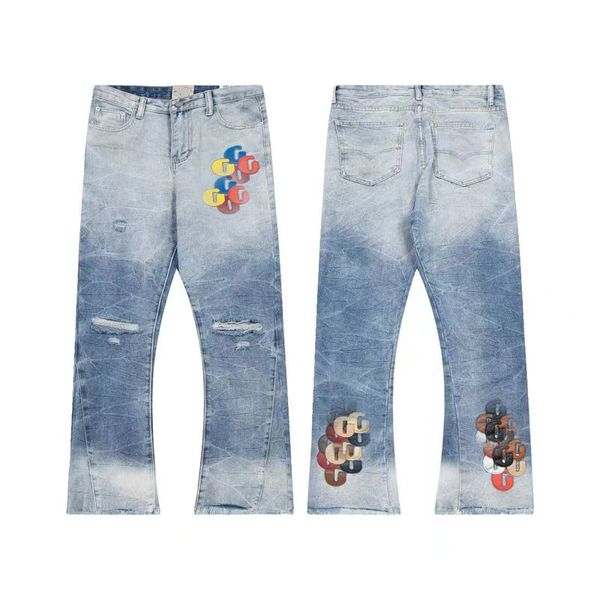 designer jeans pantaloni designer jeans strappato uomini jeans di base per uomo donna modella retrò street indossano jeans a bootcut casual sciolti pantaloni da uomo pantaloni blu m -2xl