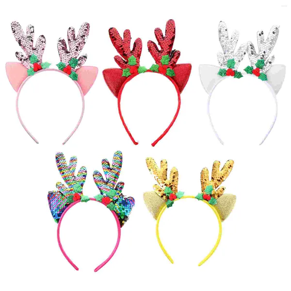 Bandanas Christmas Hoops Hoops Headband Reindeer: Antlers Bands for Women's Hairs Reindeer Reindeer Antler Berry Heads