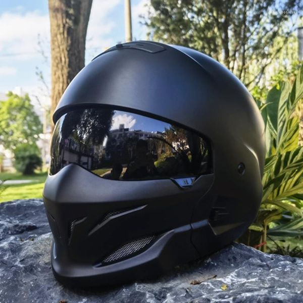 Motosiklet kaskları serin siyah tam yüz kask erkekler motokros casco moto motosiklet yarış bisikletçisi dot sertifikasyon abs