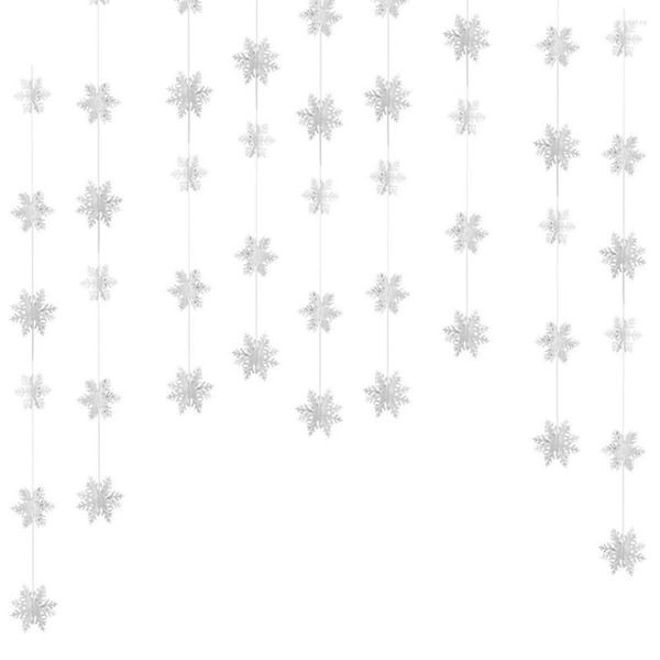 Рождественские украшения 1 струна снежинка гирлянды Дерево 3D звезда подвесные подвесные украшения Год для вечеринки 2023 Навидад