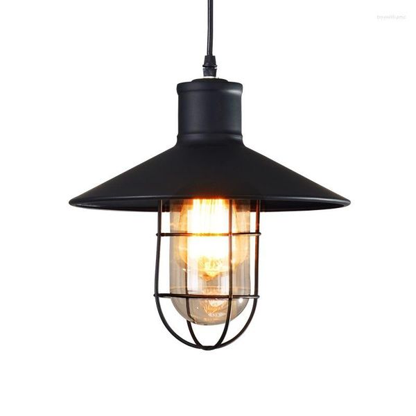 Lampade a sospensione Vintage Cage Filament Lampada Retro Iron Glass Sospensione Light Loft Bar Cafe Attico Cambia del soffitto INDUSTRIALE.