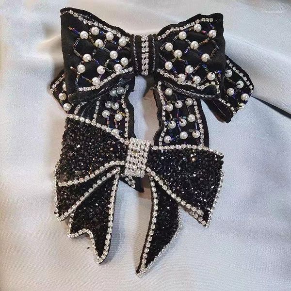 Clip per capelli Rhinestone Pearl Bow Girl Girl Cute Birthday Birthday Accessori presenti