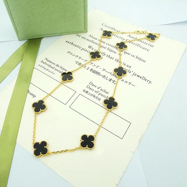 Clover Halskette Designer Halskette für Frauen Schmuck Blume Mode Frauen Designer Schmuck Halskette kostenlos Versand vier Blatt Luxus Halsketten Weihnachten Geschenk