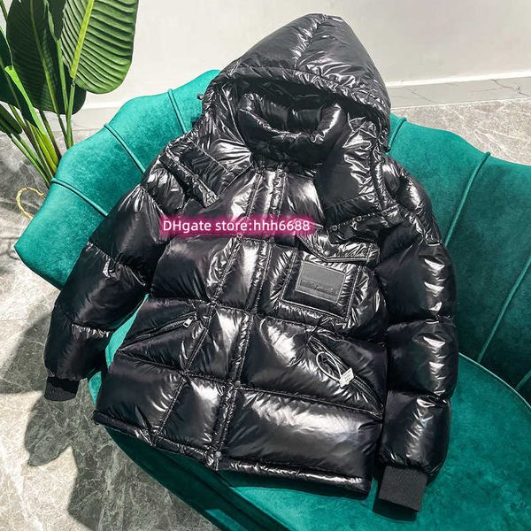 C3AG Herren's Down Parkas Down Jacke Herren Winter Trendy Brand High-End 2023 New Short Jacket mit einer hellen und verdickten Oberfläche und Blitz wird das bedecken