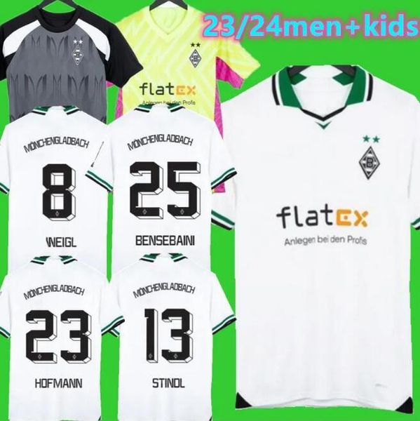 23 24 Borussia Monchengladbach Futbol Formaları Bensebaini STINDL 2023 2024 HOME GLADBACH ELVEDI PLEA ZAKARIA WEIGL GITER Thuram Kalecisi Foootball Gömlekleri 88888