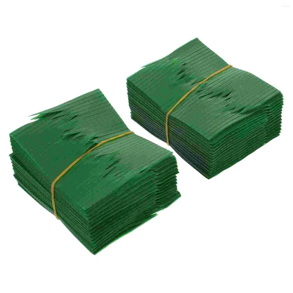 Flores decorativas Sushi Divisor Grass Decoração: 1000pcs caixa de bento verde para plantas de cozinha decoração de sala de estar restaurante videiras videiras