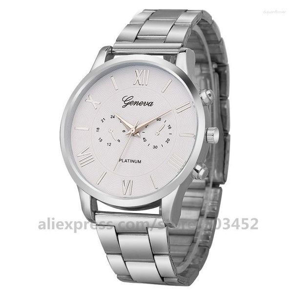 Armbanduhren 100pcs/Los Genf 8995 Watschen Männer Business Factory Preis Armbanduhr Edelstahlgürtel Leisure Relogio