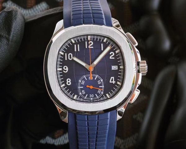 Super Case Ch Watchs Blue 5968A-001 Dial Steel A7750 Sport Mens Chronograph 316L 28-520 5968 Watch Automatic Version Eta Spectwatch Wat Hacn