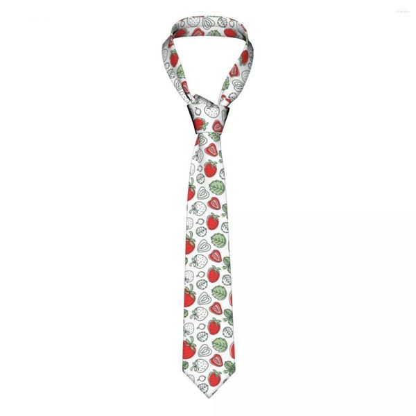 Bow Ties Strawberry Erkek Kadın Kravat Sıradan Polyester 8 cm Dar Sevimli Meyve Boyun Kravat Günlük Giyim Cravat Ofis