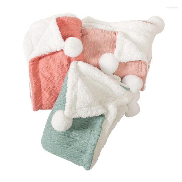 Coperte ispessive inverno passeggino per bambini coperta pile di agnello a maglietta