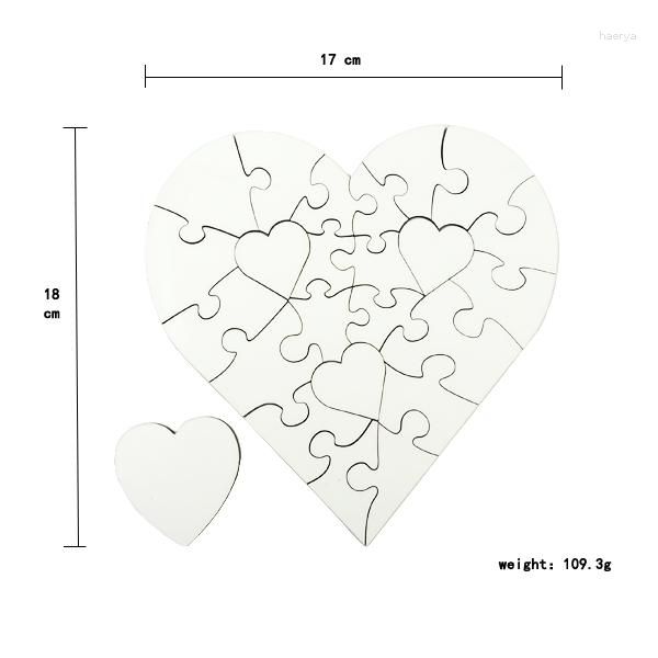 Tavol tabellini 10pcs sublimation calorepress 23pieces blank puzzle mdf puzzle adulti e bambini cartone animato giocattolo educativo puzzle