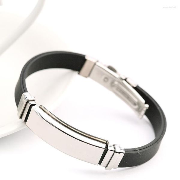 Schlüsselanhänger Trendy Titanium Stahl Armband Armband für Frauen Handschmuck anpassbare Edelstahlbänder Geschenk