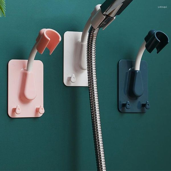 Accessorio da bagno Set di doccia Porta della doccia regolabile Autodesivo Doccia portata monte a parete con 2 ganci per bagno spa il bagno universale addominali