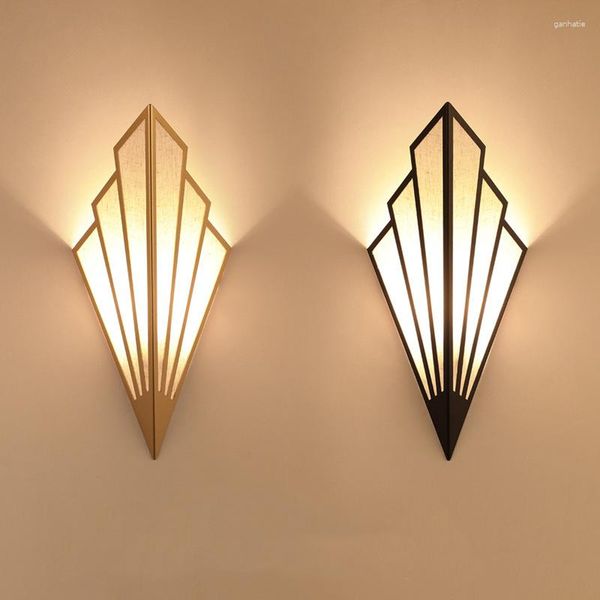 Wandlampe 9W LED-Korridor Gangreppe europäische Stil leichter Luxusschlafzimmer El Nacht kreative Innenlüfterform