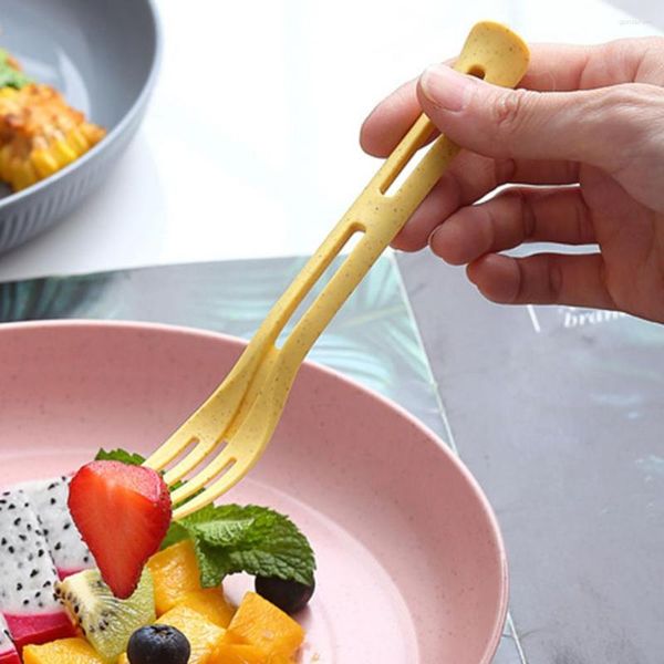 Geschirrssätze farbenfrohe Bestecksets set reisenfreundlich 3-teiliger faltbarer tragbarer Japan-Stil für Home School Camps Küchentabelle Geschirr