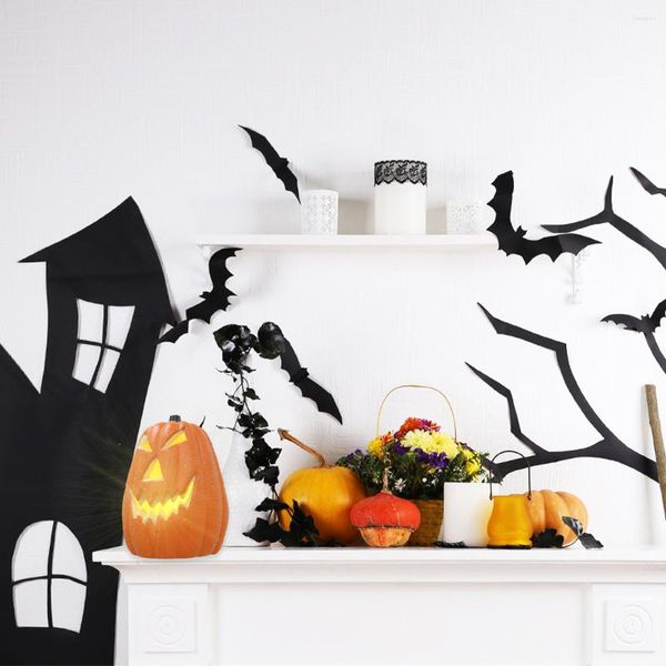 Держатели свечей 1pc Halloween Party Party Decorative Light светодиодные светодиодные реквизиты (оранжевый)