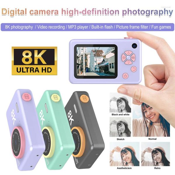 Digitalkameras jetzt HD Camera 8K Kinderstudent TF128G POS/Videos/MP3-Wiedergabe/Flash/Camcorder-Einstiegsebene