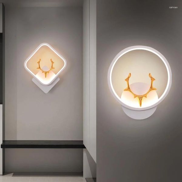 Lampada a parete rotonda rotonda moderna a LED sul comodino funce illuminazione dispositivo soggiorno specchio da bagno specchio luci navali interni