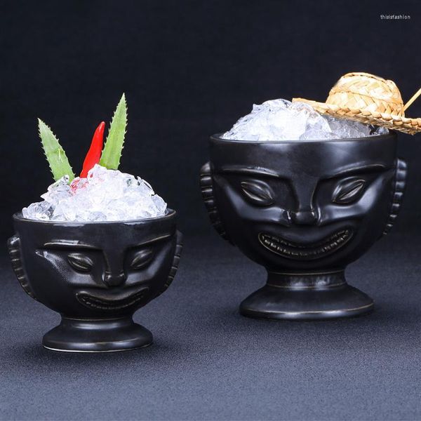 Tassen Retro Cocktail Bar Keramikbecher Persönlichkeit Hawaii Brille Tiki Totem