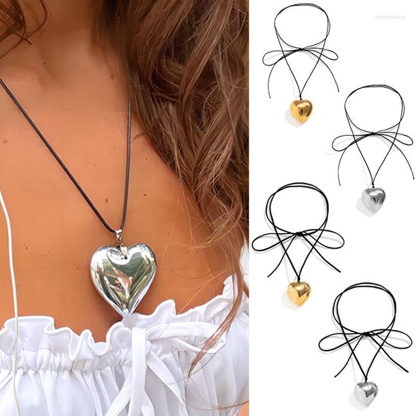 Colares pendentes Moda Moda Romântica Cara de Clavícula Big Clavícula Mulheres Festa de Casamento Y2K Jóias Ajustável Velvet Gótico Sexy Choker Gift